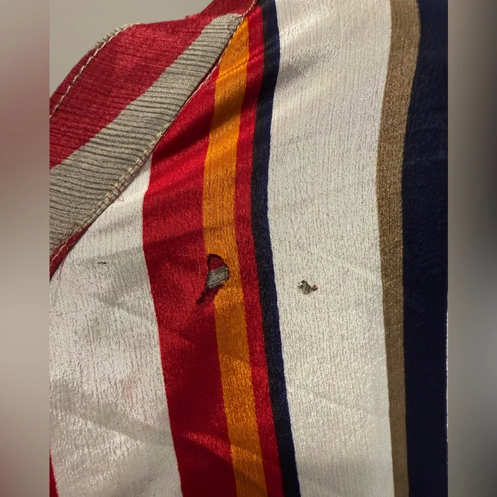 Darn Good Yarn Sari Wrap Red Skirt FLAWED - Picture 8 of 11